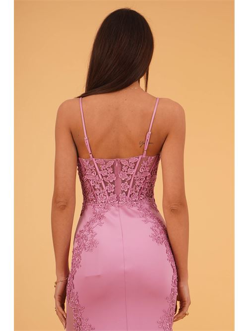 Abito lungo con macrame' e corallini The Dress London | AZALEAMAUVE